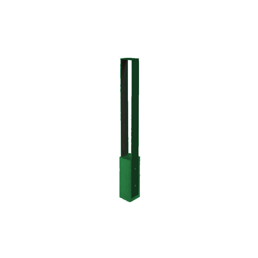 DF6525 Collaboration Vault Bike Bollard - Short/Square — Metal Powder Coat — 69 Emerald — digitally rendered color preview