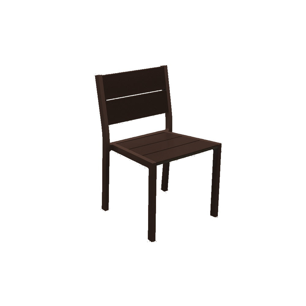 2307 Lorna Dining Chair — Recycled Plastic Lumber — 86 Milwaukee Brown — digitally rendered color preview