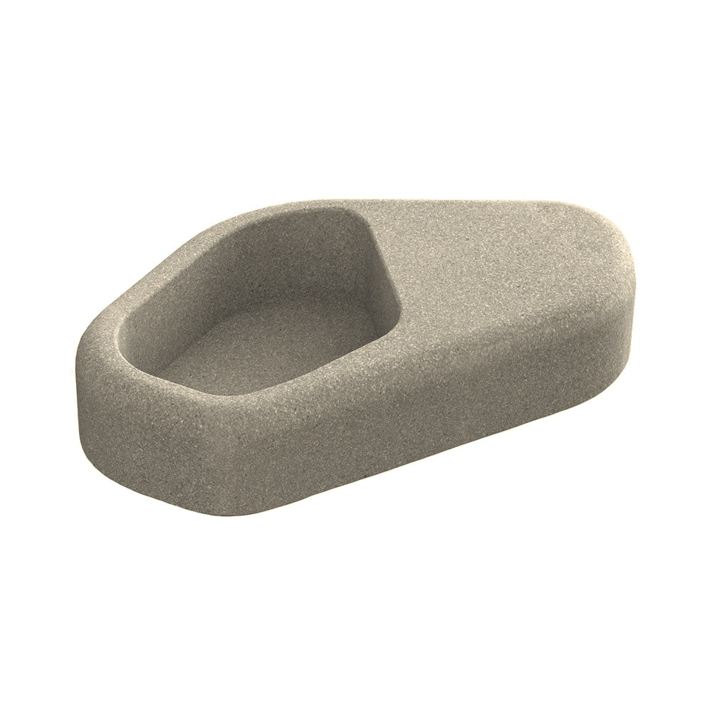 ZB.NU.03 Concrete Planter — Weatherstone — W20 White — digitally rendered color preview