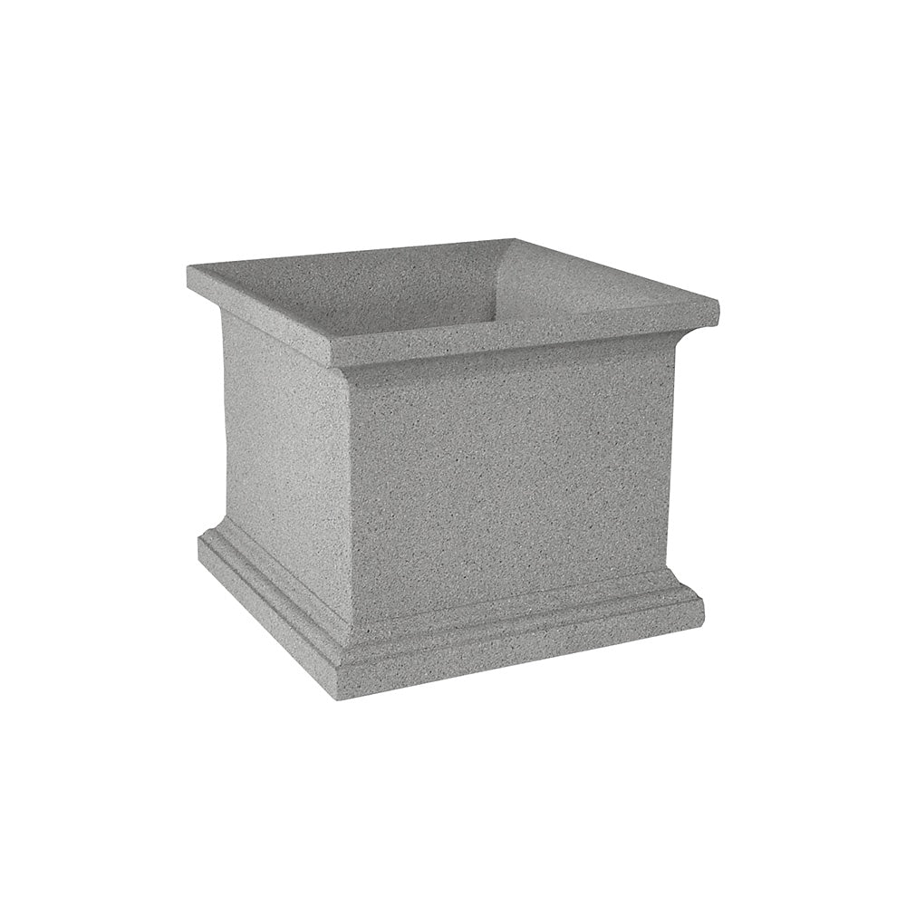 WS440 Square Concrete Planter — Weatherstone — W33 Misty Gray — digitally rendered color preview