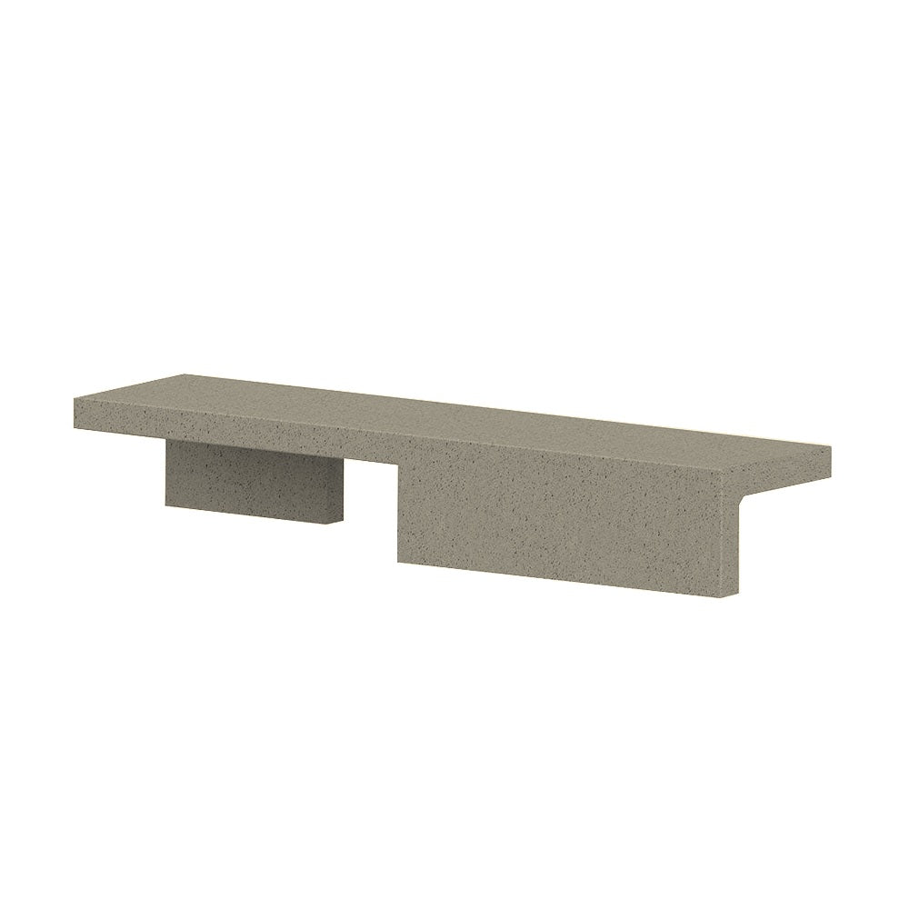 ZB.TO.02 Ville 1 Concrete Bench — Acid Wash — A20 White — digitally rendered color preview