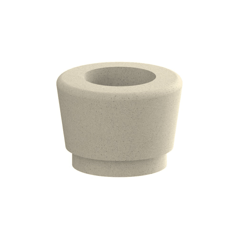 WS9086 Our Town Single Round Planter — Acid Wash — A20 White — digitally rendered color preview