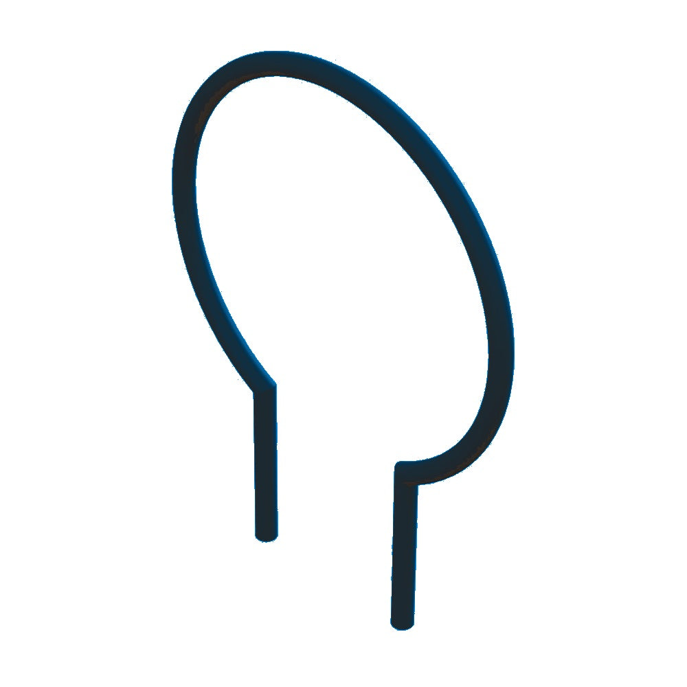 MF9023 Inground Mount Circle Bike Rack — Metal Powder Coat — 0 Blue — digitally rendered color preview