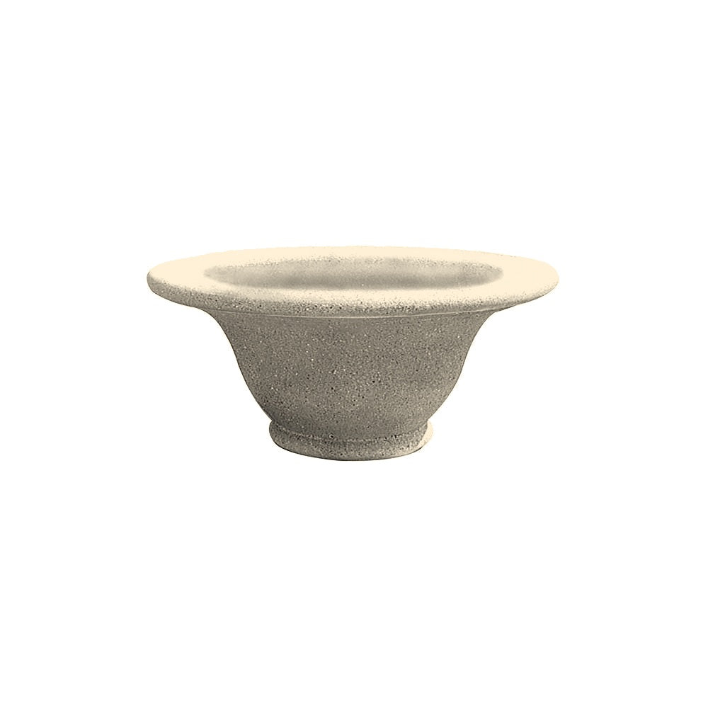 TF4302 Michigan Concrete Planter — Weatherstone — W20 White — digitally rendered color preview