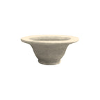 TF4302 Michigan Concrete Planter — Weatherstone — W20 White — digitally rendered color preview