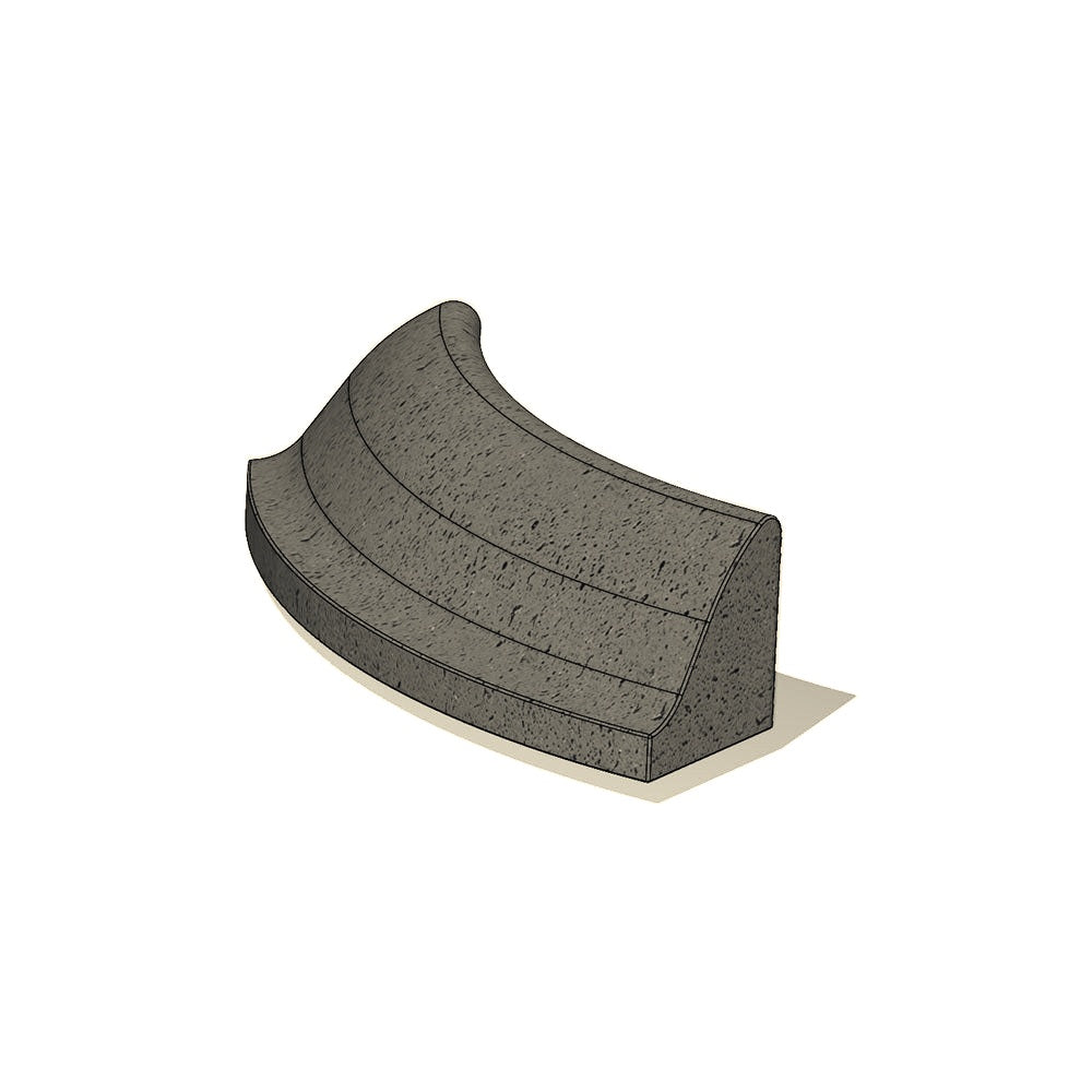 ZB.RP.01 Round Concrete Planter — Acid Wash — A20 White — digitally rendered color preview