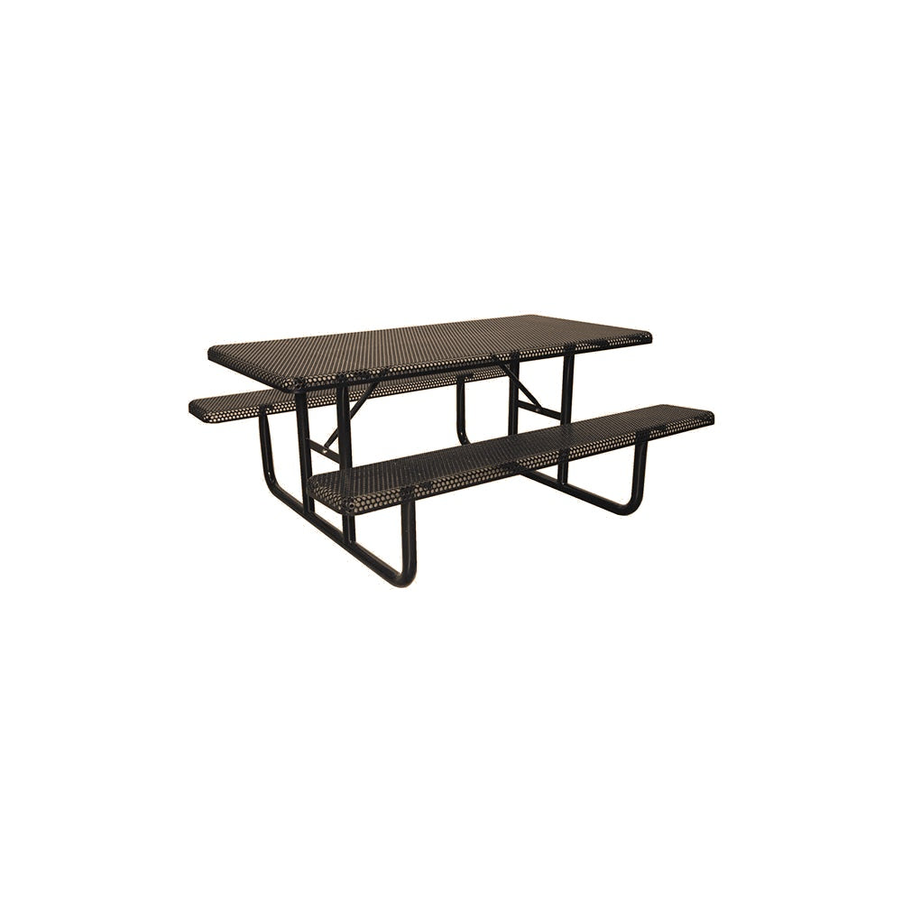 MF1057 8' Portable Park Picnic Table — Metal Powder Coat — S44 Putty — digitally rendered color preview