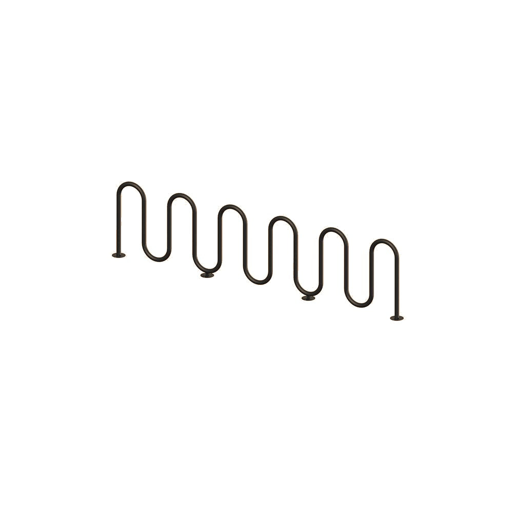 MF9030 Surface Mount 11 Loop Bike Rack — Metal Powder Coat — S44 Putty — digitally rendered color preview