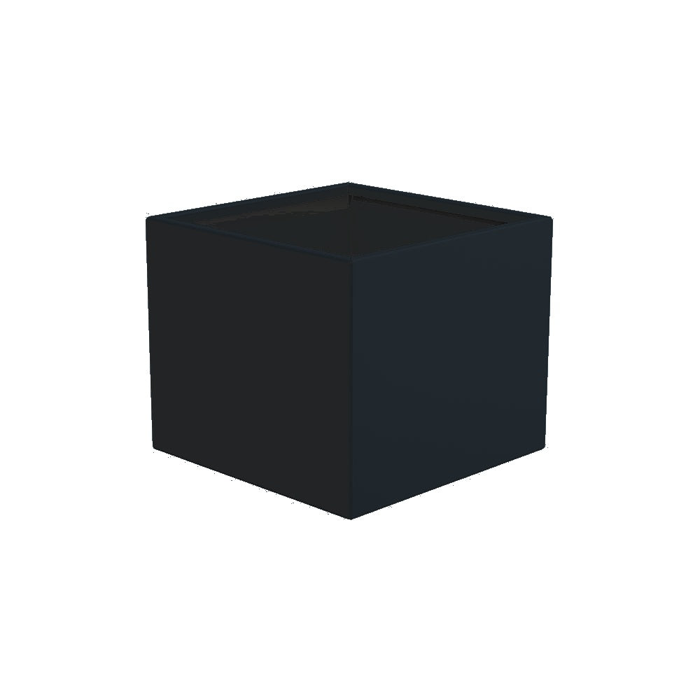 WS506 Aluminum Square Planter — Metal Powder Coat — 126 Charcoal — digitally rendered color preview