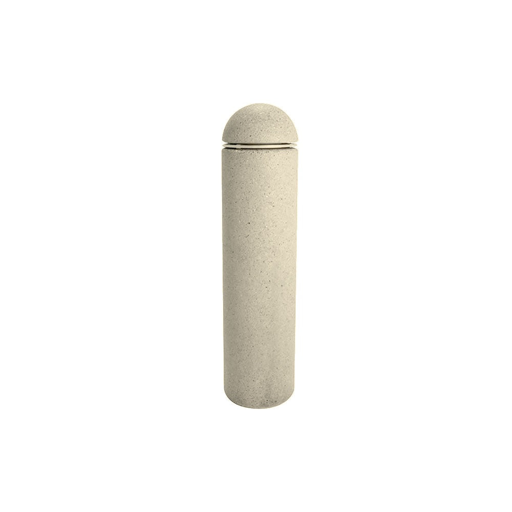 TF6023 Concrete Bollard with Reveal Line — Acid Wash — A20 White — digitally rendered color preview