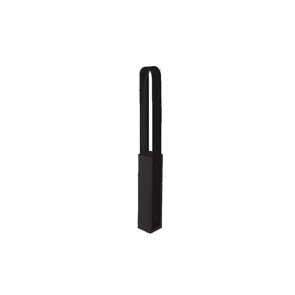 DF6515 Collaboration Vault Bike Bollard - Medium/Rounded — Metal Powder Coat — 8 Black — digitally rendered color preview
