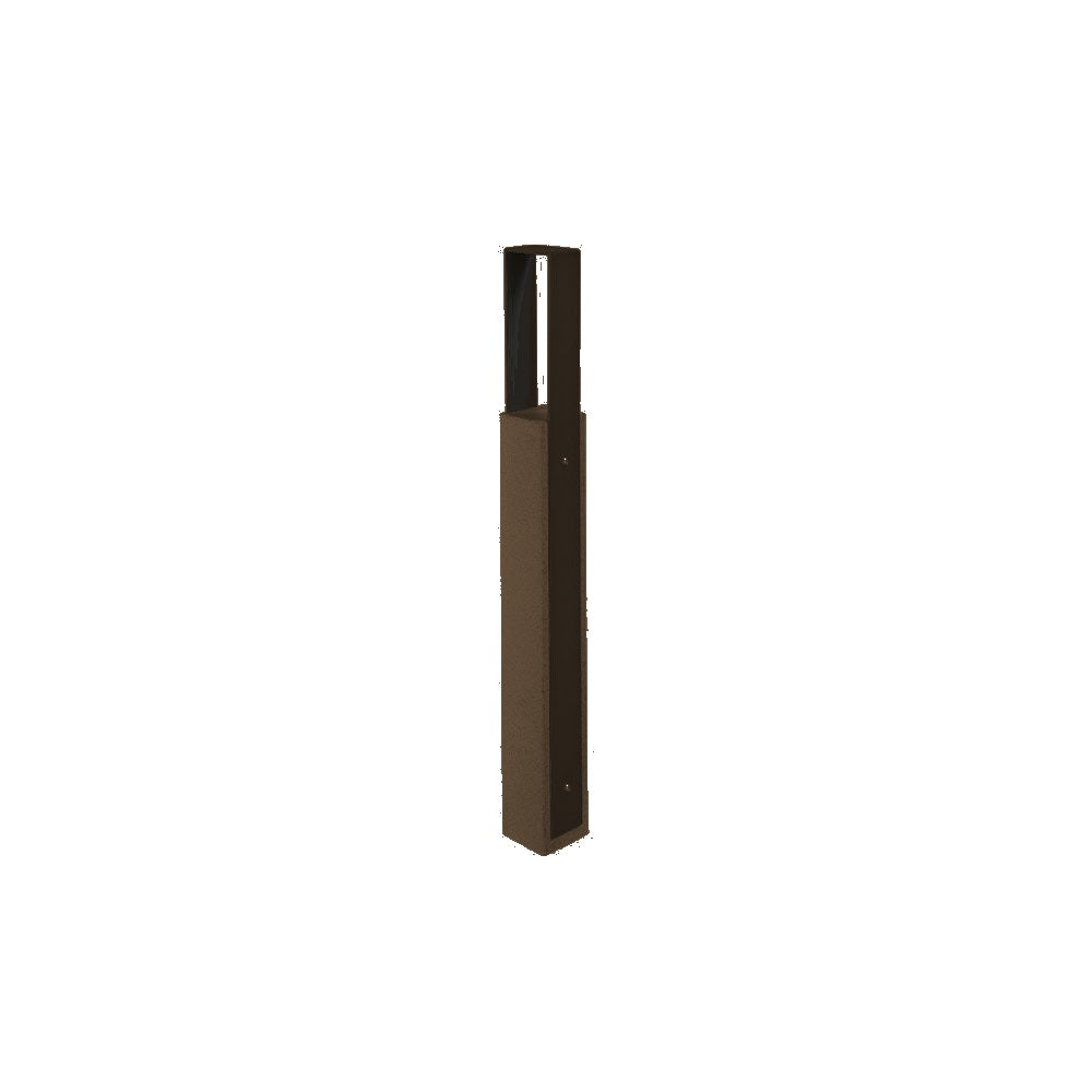 DF6535 Collaboration Vault Bike Bollard - Tall/Square — Metal Powder Coat — 10 Bronze — digitally rendered color preview