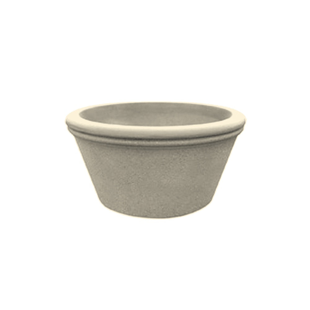 TF4309 Cargill Round Concrete Planter — Acid Wash — A20 White — digitally rendered color preview