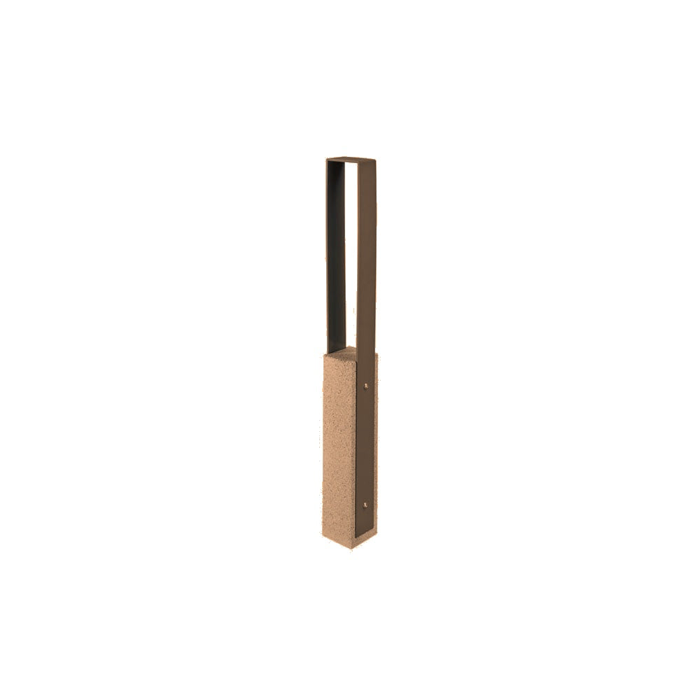 DF6530 Collaboration Vault Bike Bollard - Medium/Square — Acid Wash — A22 Sand — digitally rendered color preview