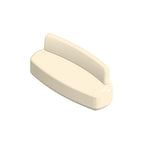 ZB.AR.08 Oval Concrete Bench With Backrest — Weatherstone — W20 White — digitally rendered color preview