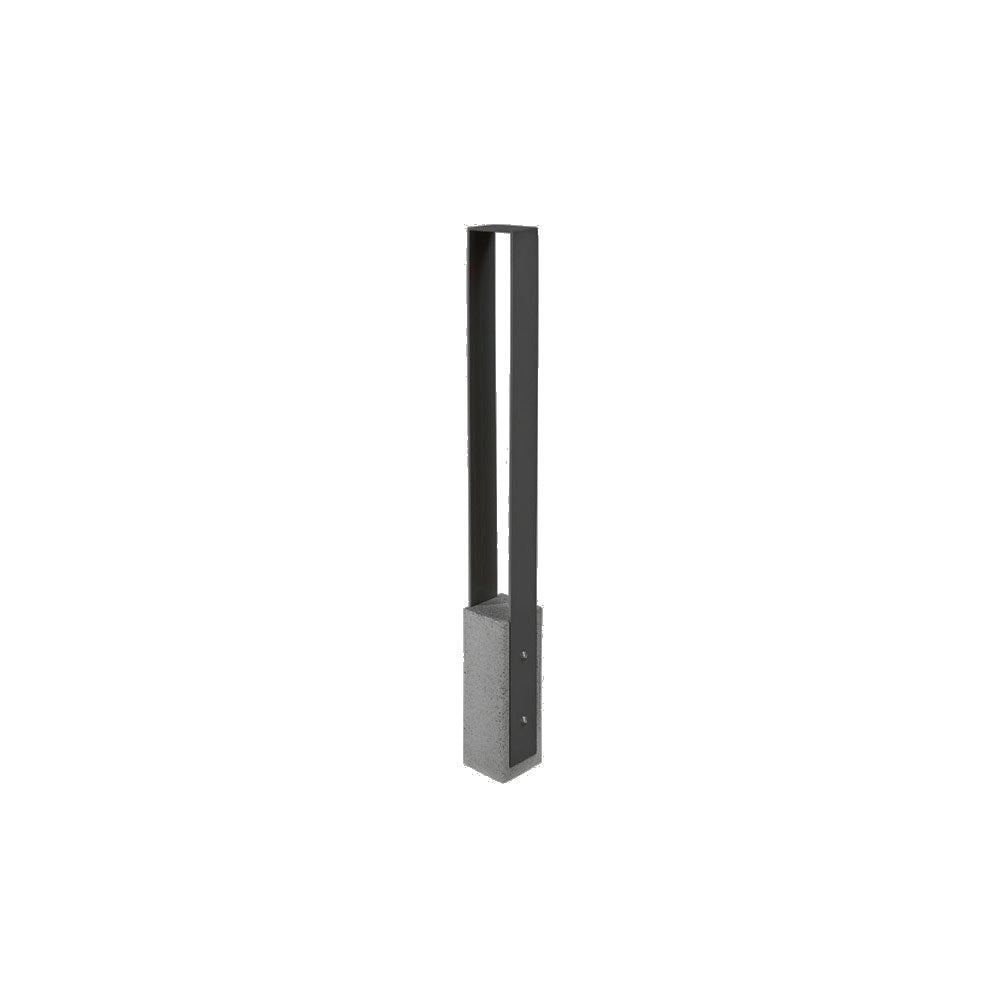 DF6525 Collaboration Vault Bike Bollard - Short/Square — Acid Wash — A26 Charcoal — digitally rendered color preview
