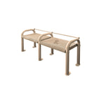 MF2080 Detention Bench — Metal Powder Coat — S44 Putty — digitally rendered color preview