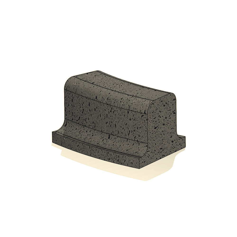ZB.PL.02 Playground Curved Concrete Bench — Acid Wash — A20 White — digitally rendered color preview