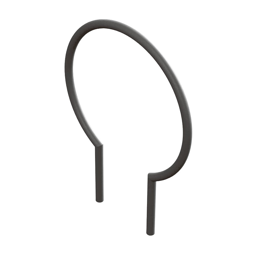 MF9023 Inground Mount Circle Bike Rack — Metal Powder Coat — 9 White — digitally rendered color preview