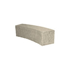 WS5102 Concrete Radius Split-Face Bench — Weatherstone — W20 White — digitally rendered color preview