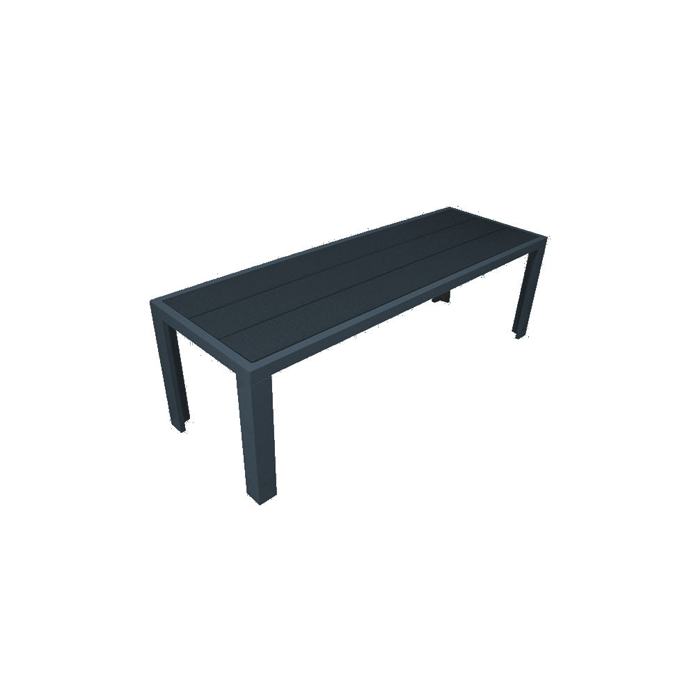 2228 Lorna Dining Bench — Metal Powder Coat — 126 Charcoal — digitally rendered color preview