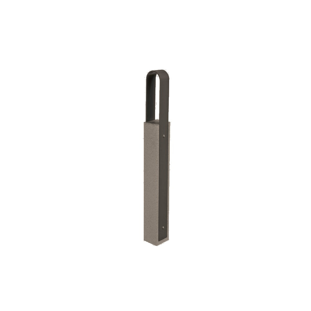DF6520 Collaboration Vault Bike Bollard - Tall/Rounded — Metal Powder Coat — 84 Beige — digitally rendered color preview