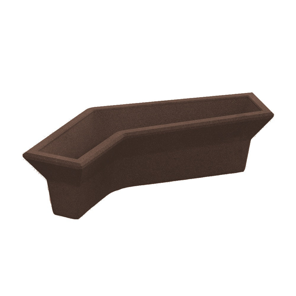 ZB.CO.02 Concrete Planter — Weatherstone — W25 Brown — digitally rendered color preview