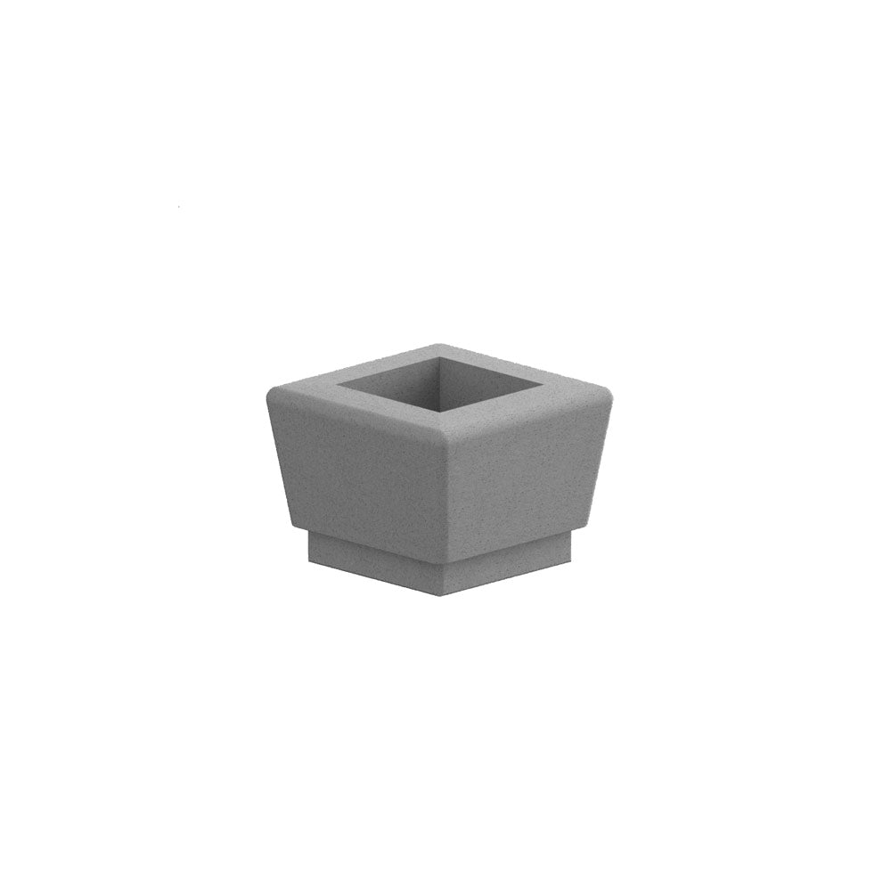 WS9126 Our Town Single Square Planter — Weatherstone — W31 Fog — digitally rendered color preview