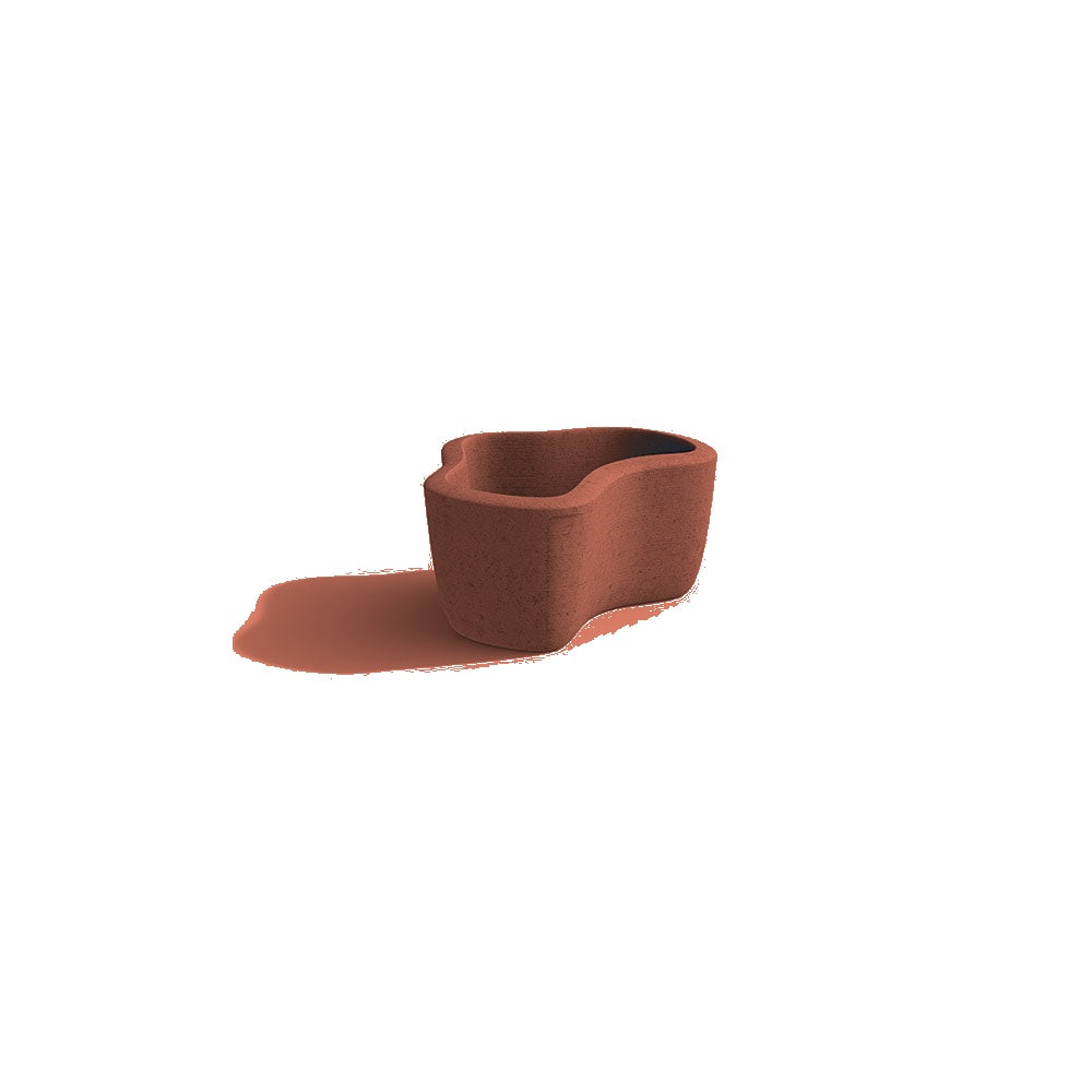ZB.FI.05 Small Fiord Planter — Weatherstone — W24 Brick Red — digitally rendered color preview