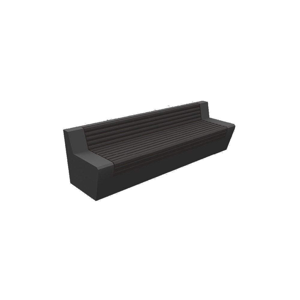 ZB.WL.34 Large Concrete Bench With Seat — Acid Wash — A38 Night — digitally rendered color preview