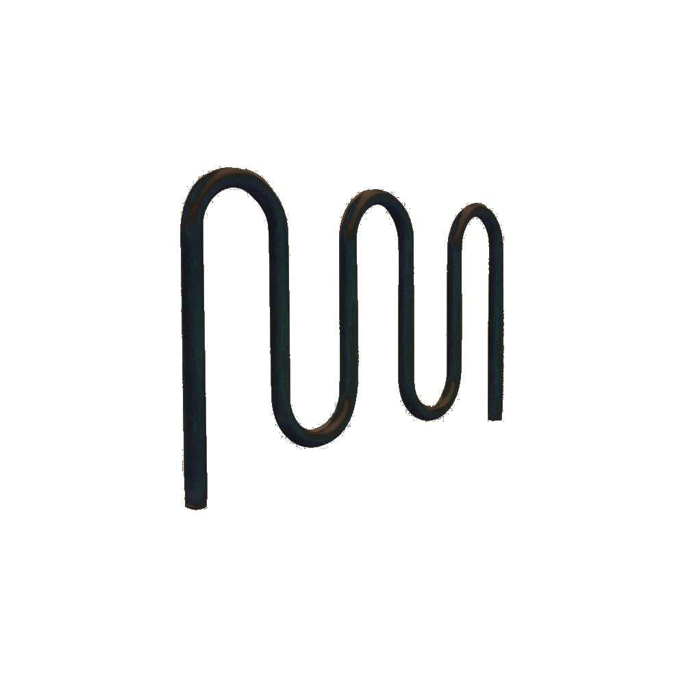MF9012 Inground Mount 5 Loop Bike Rack — Metal Powder Coat — 10 Bronze — digitally rendered color preview