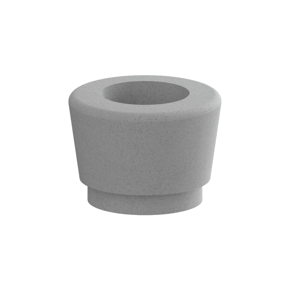 WS9086 Our Town Single Round Planter — Weatherstone — W31 Fog — digitally rendered color preview