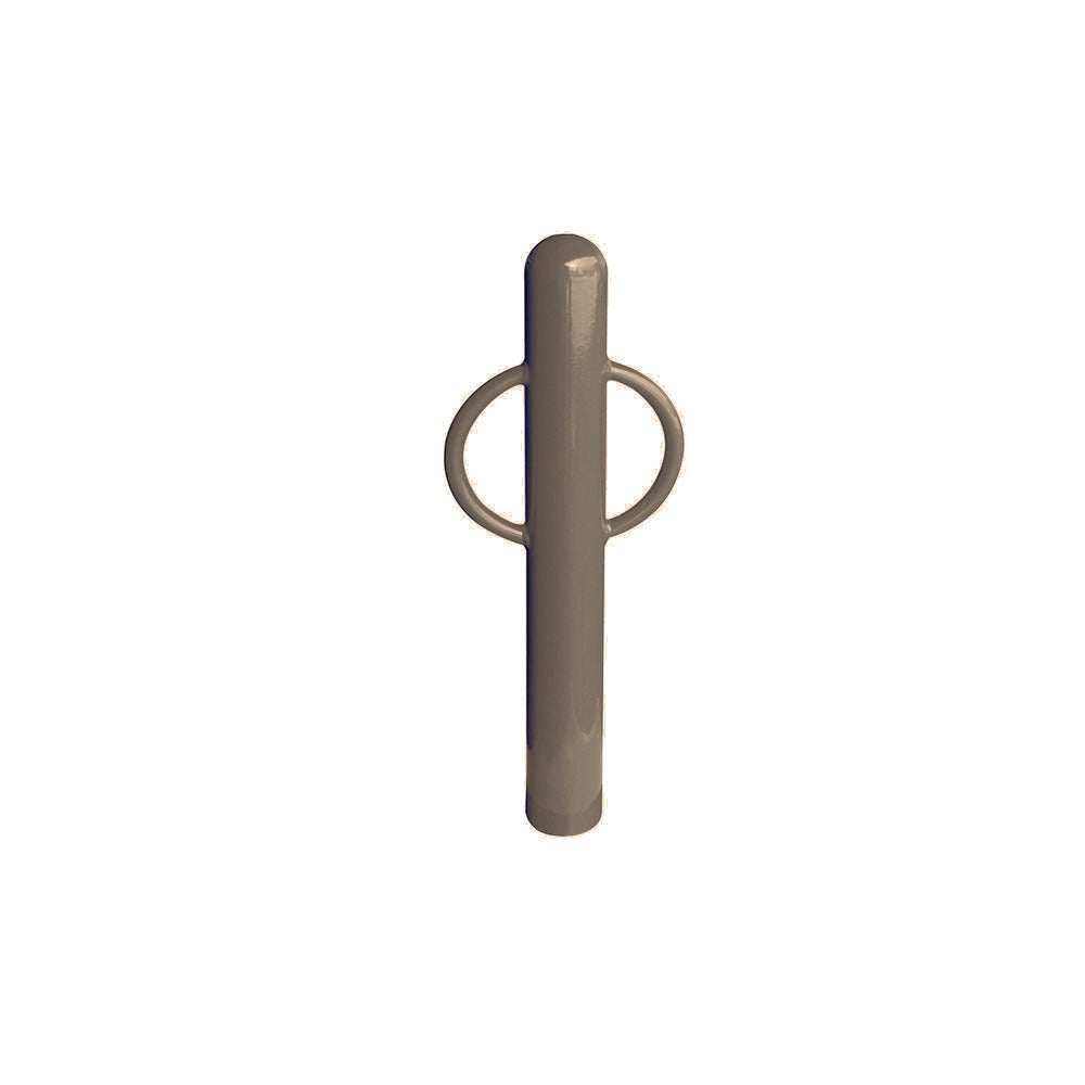 MF9014 Inground Mount Bike Post Bollard — Metal Powder Coat — S44 Putty — digitally rendered color preview