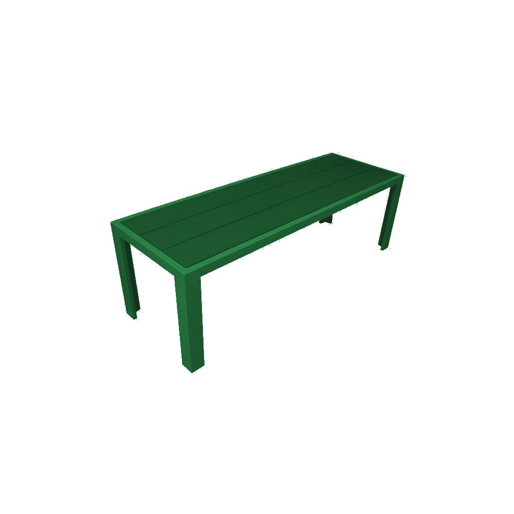 2228 Lorna Dining Bench — Metal Powder Coat — 69 Emerald — digitally rendered color preview
