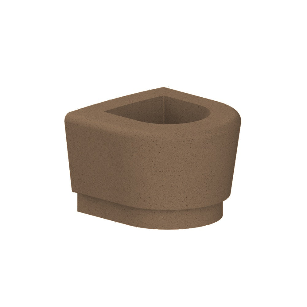 WS9073 Our Town Curve Planter end — Weatherstone — W22 Sand — digitally rendered color preview