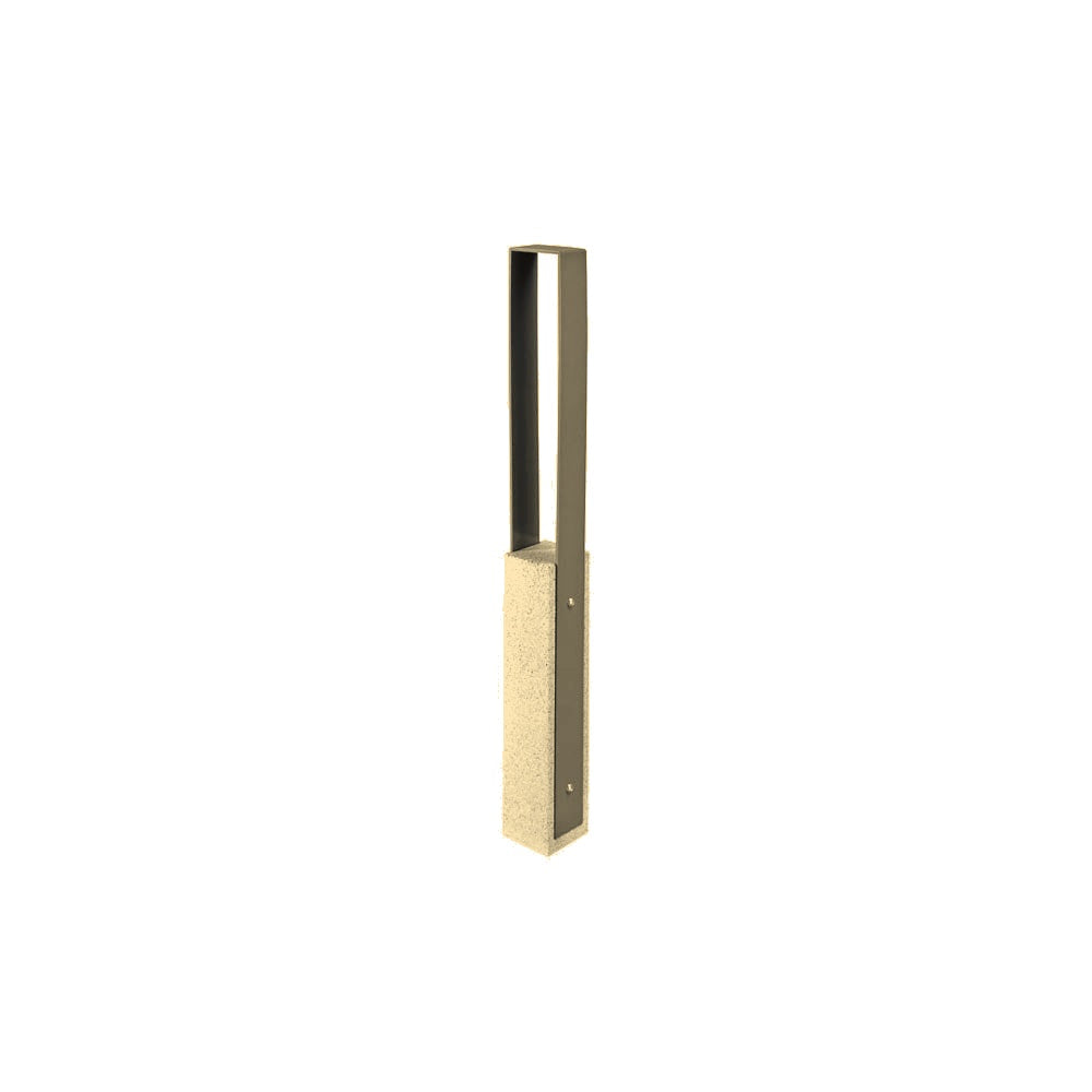 DF6530 Collaboration Vault Bike Bollard - Medium/Square — Metal Powder Coat — 7 Sand — digitally rendered color preview