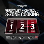 Char-Griller Flat Iron 3-Burner Gas Griddle Black