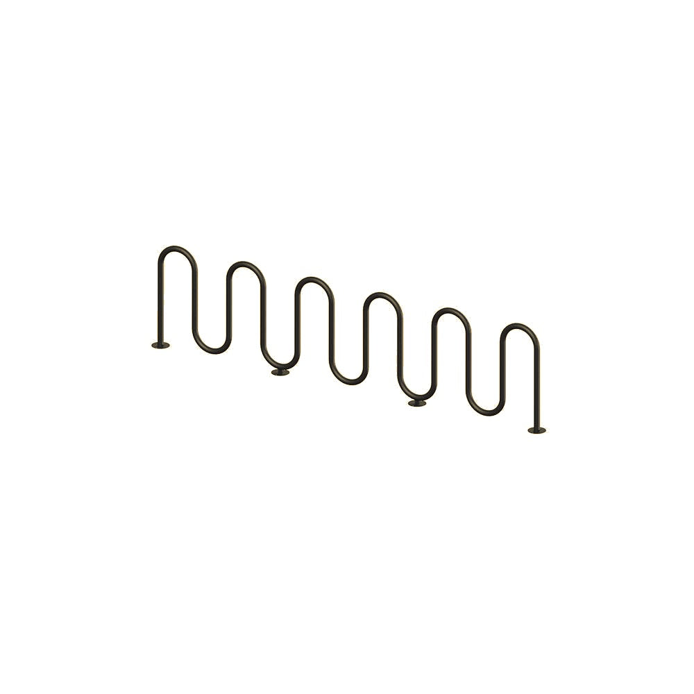 MF9030 Surface Mount 11 Loop Bike Rack — Metal Powder Coat — 7 Sand — digitally rendered color preview