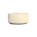TF4135 Round Concrete Planter — Weatherstone — W20 White — digitally rendered color preview