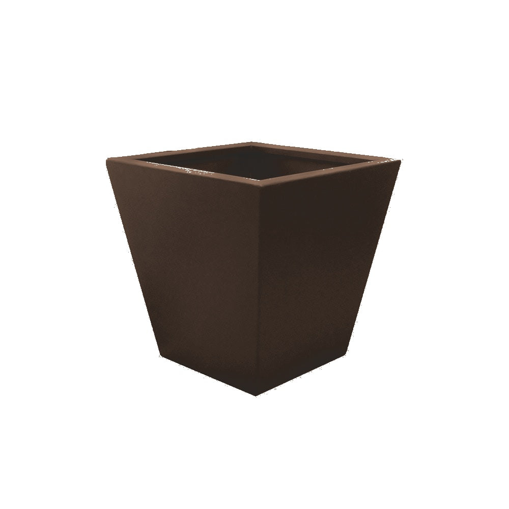 WS501 Executive Series Tapered Aluminum Planter — Metal Powder Coat — S45 Brown — digitally rendered color preview