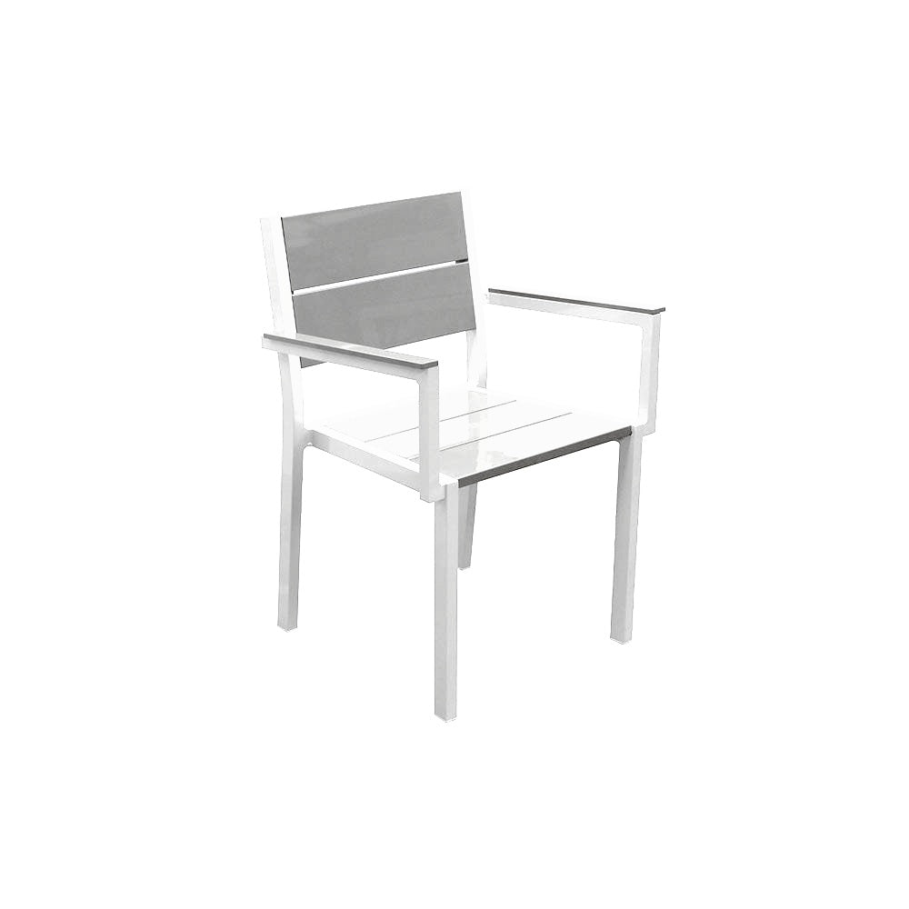 2310 Urban Dining Chair — Metal Powder Coat — 9 White — digitally rendered color preview