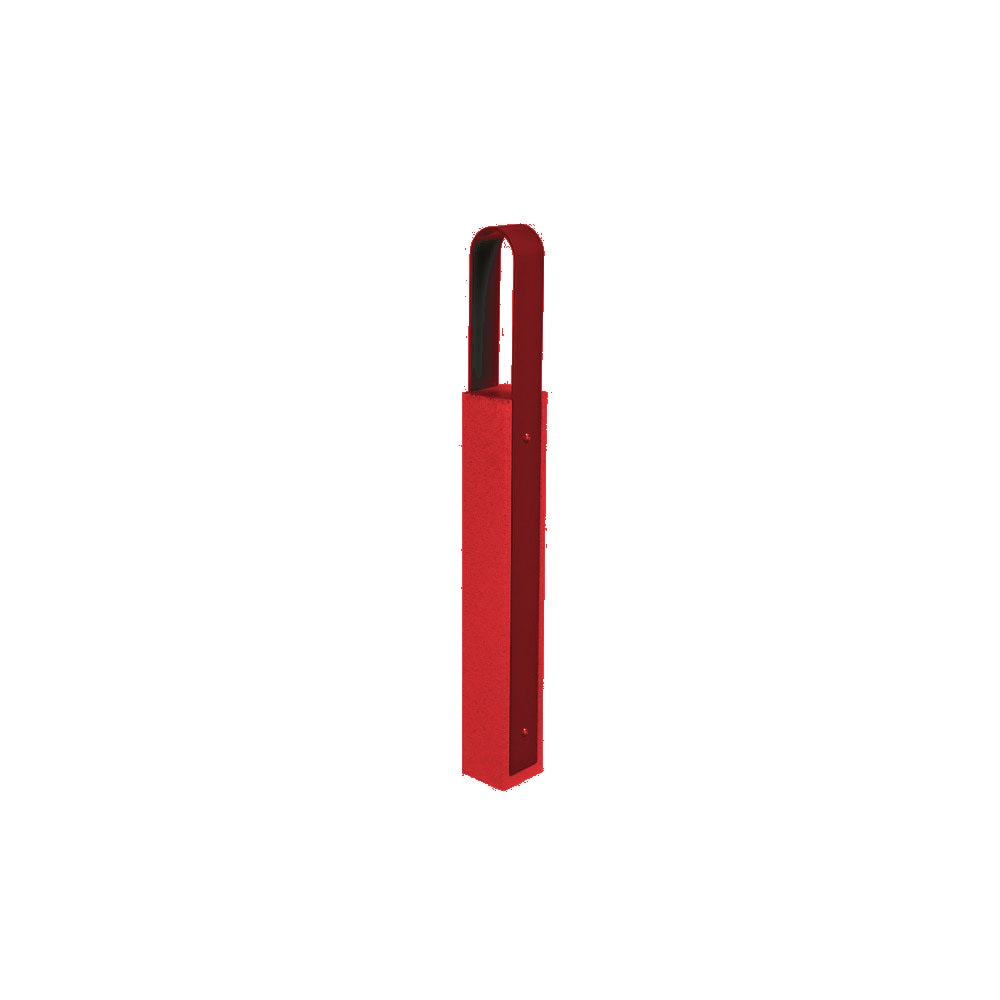 DF6520 Collaboration Vault Bike Bollard - Tall/Rounded — Metal Powder Coat — 2 Red — digitally rendered color preview