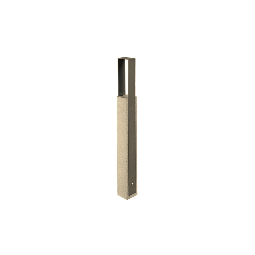 DF6535 Collaboration Vault Bike Bollard - Tall/Square — Acid Wash — A23 Gray — digitally rendered color preview