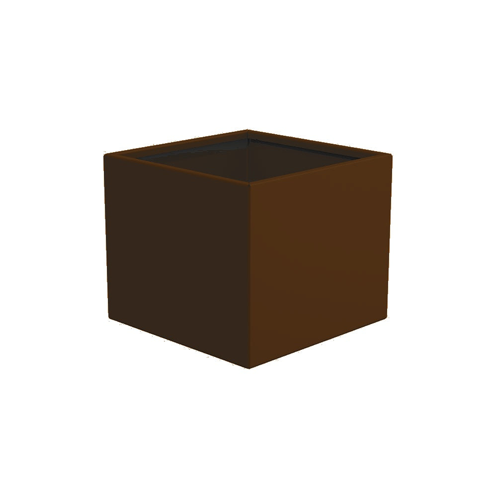 WS506 Aluminum Square Planter — Metal Powder Coat — S14 Clay — digitally rendered color preview