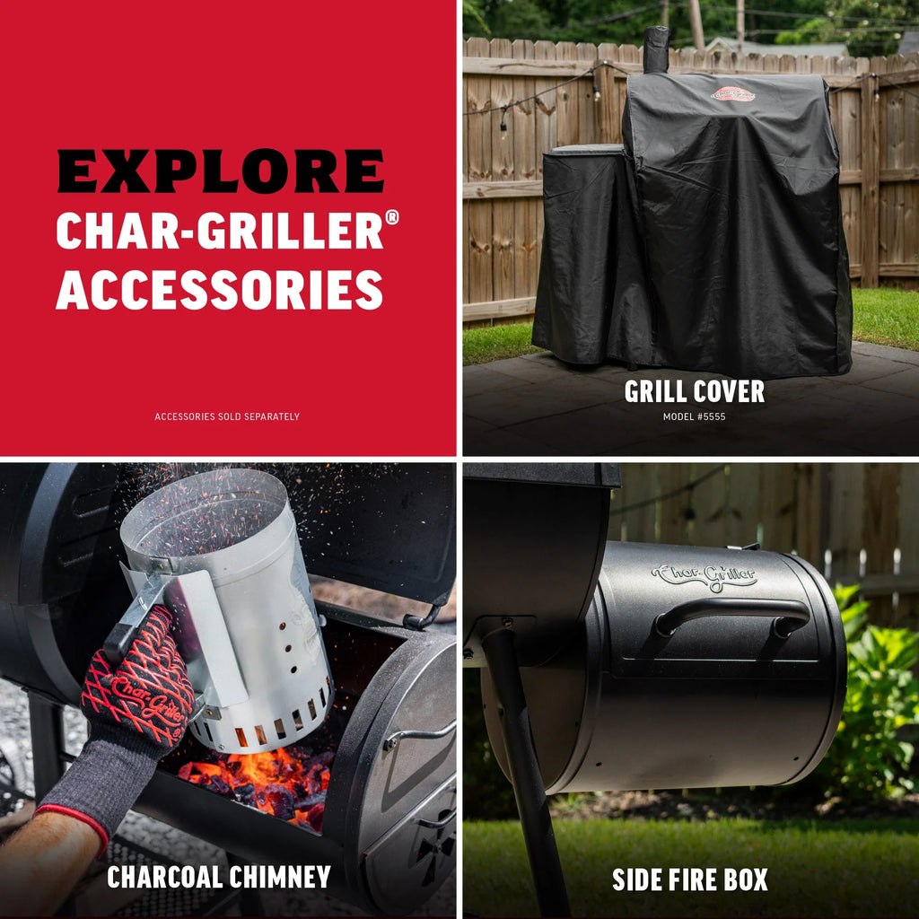 Char-Griller Pro Deluxe Charcoal Grill E2827