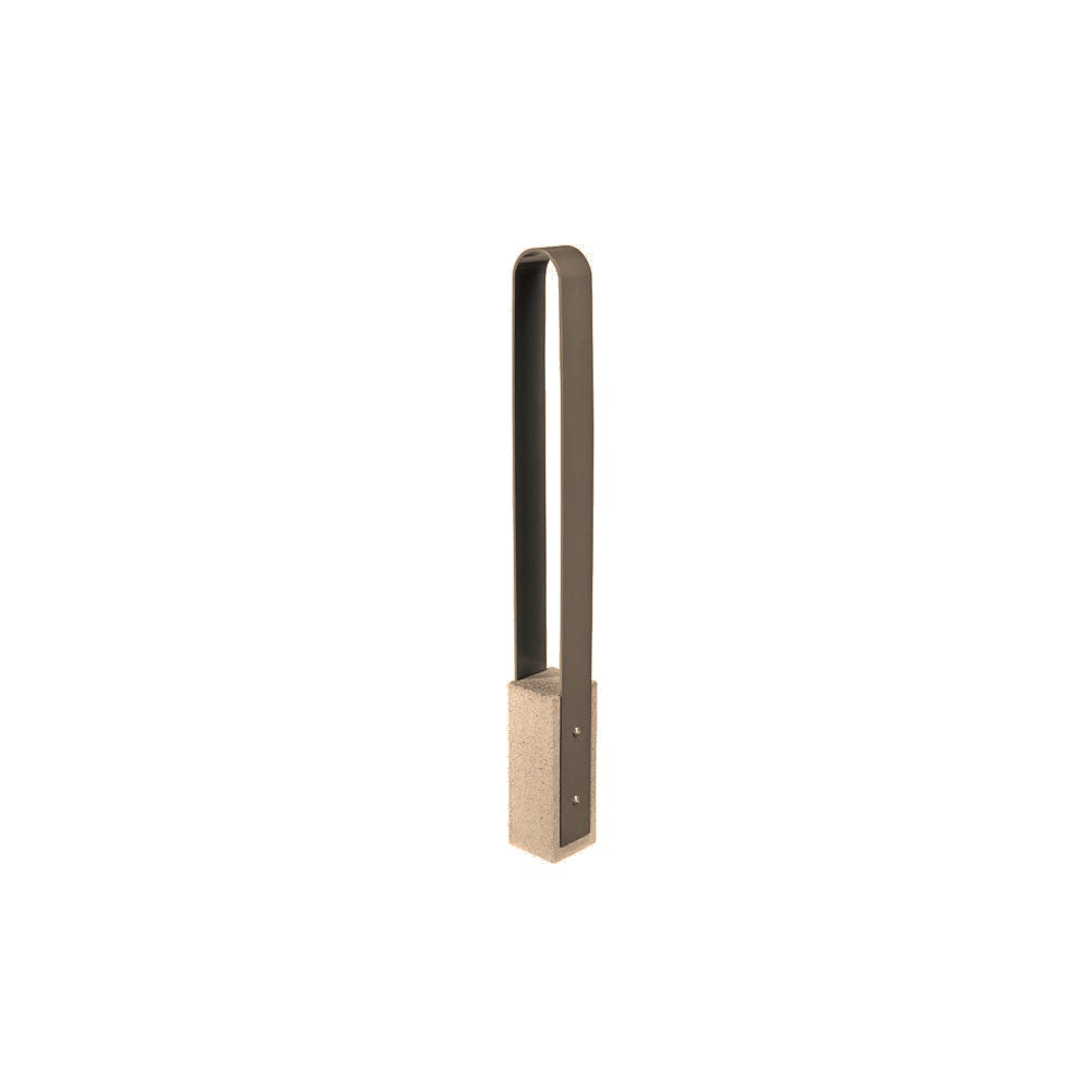 DF6510 Collaboration Vault Bike Bollard - Short/Rounded — Metal Powder Coat — S44 Putty — digitally rendered color preview