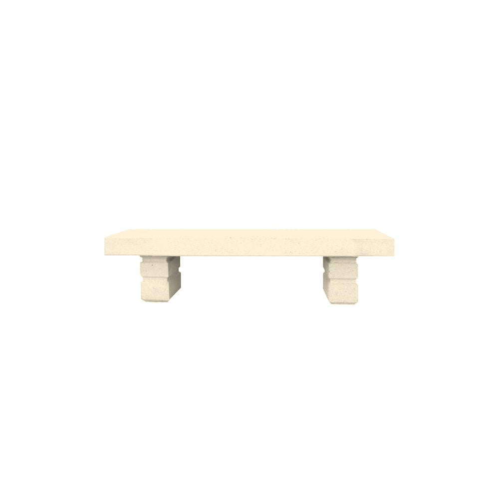 TF5008 Concrete Bench — Weatherstone — W20 White — digitally rendered color preview