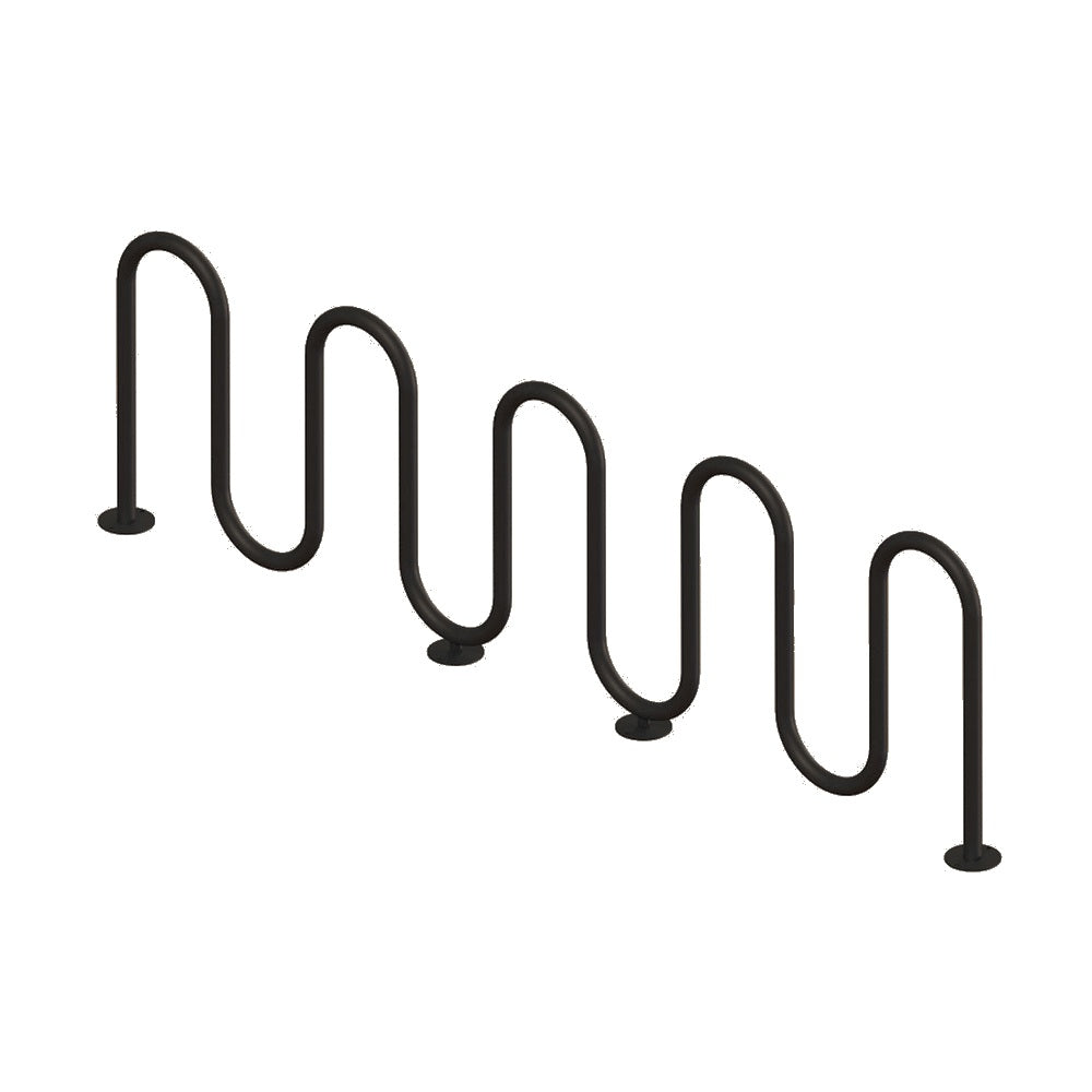 MF9010 Surface Mount 9 Loop Bike Rack — Metal Powder Coat — 84 Beige — digitally rendered color preview