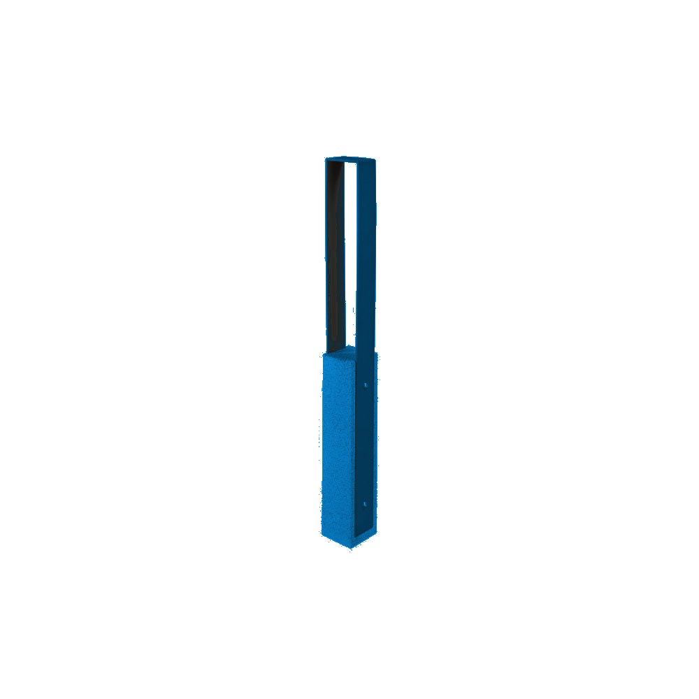 DF6530 Collaboration Vault Bike Bollard - Medium/Square — Metal Powder Coat — 0 Blue — digitally rendered color preview