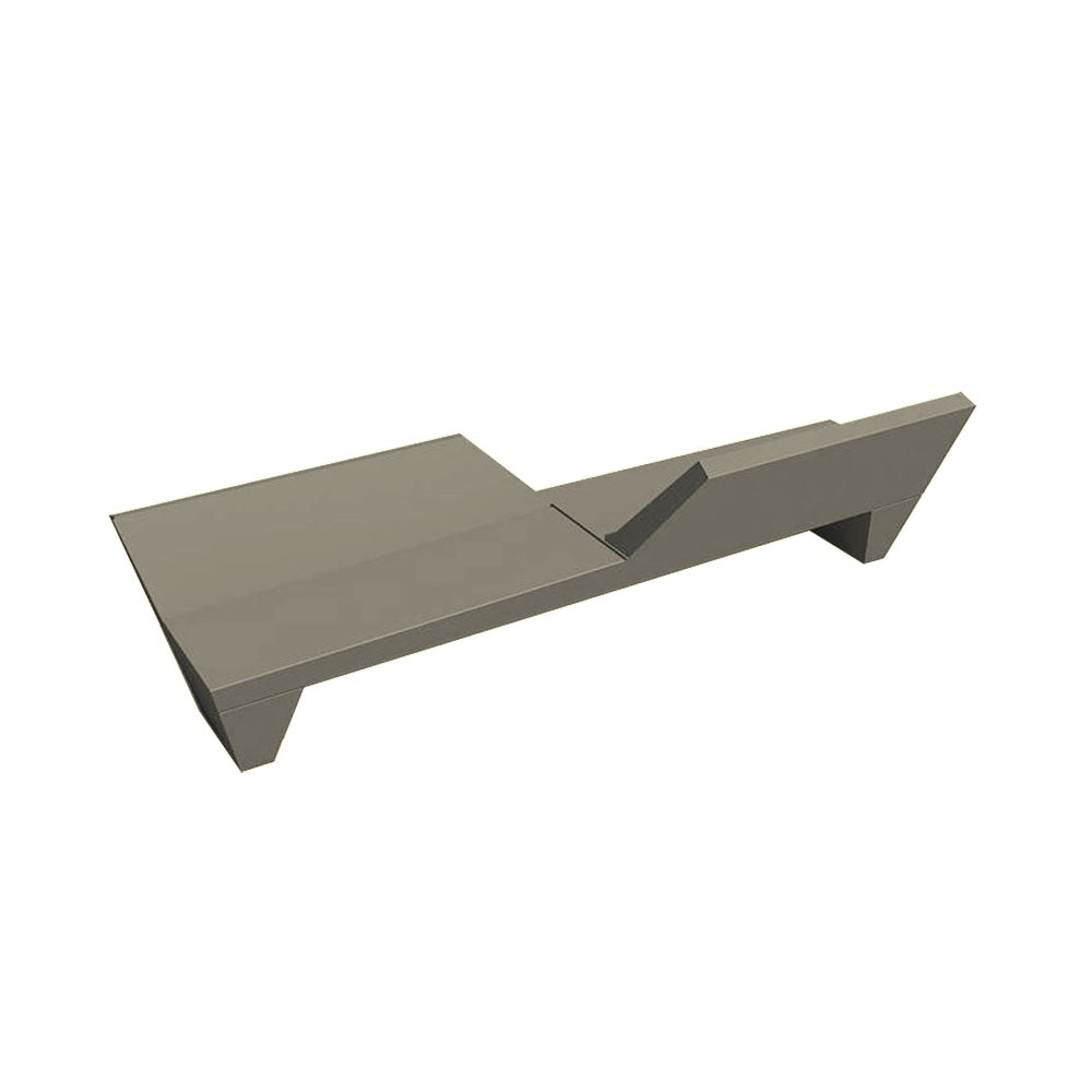 ZB.GA.01 Concrete Bench with Backrest — Acid Wash — A20 White — digitally rendered color preview